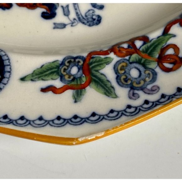 Wedgwood Basket Octagonal Salad Plates Chinese Lotus - Picture 5 of 16